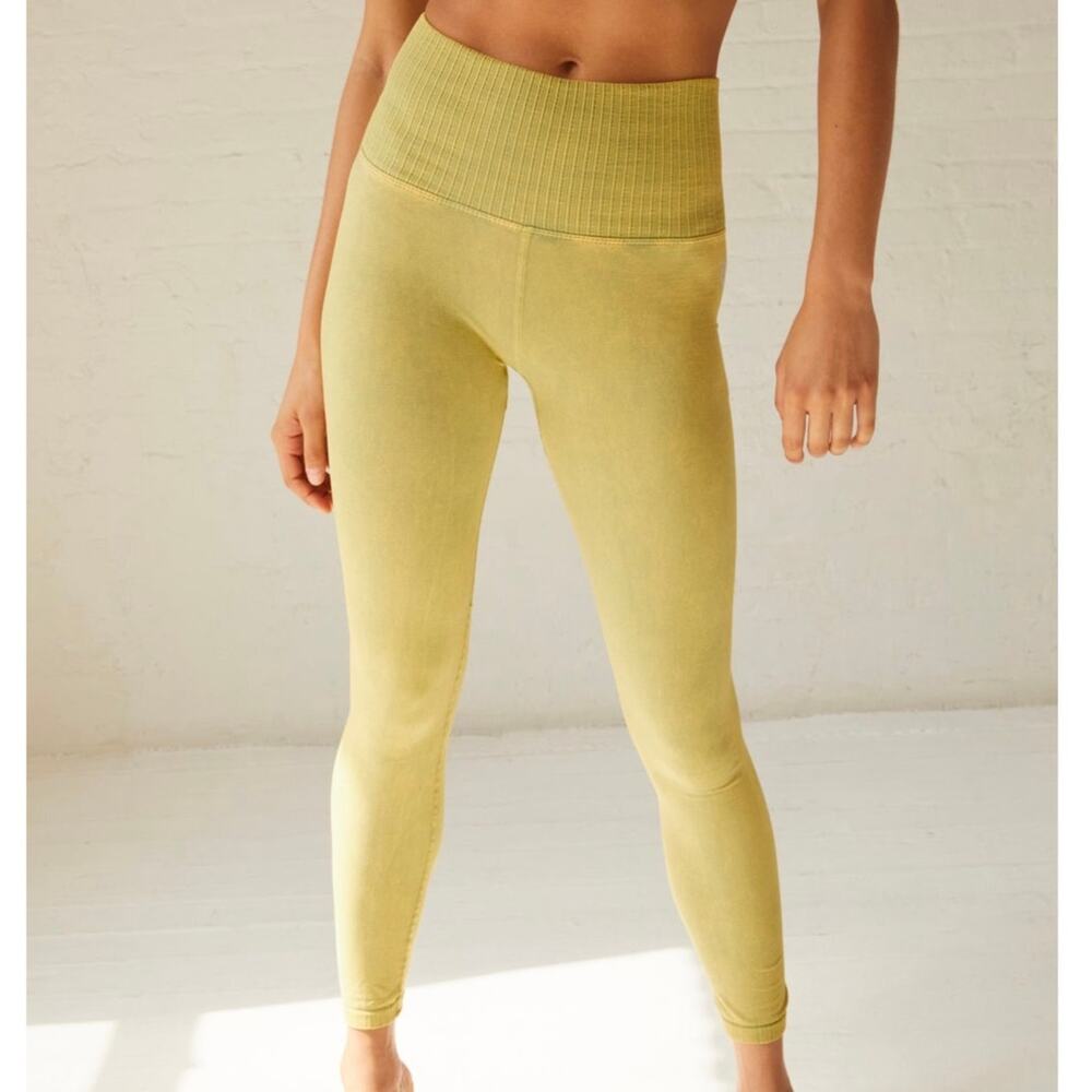Free People Movement Pilates Workout Good Karma Citrus Leggings Size XS/S